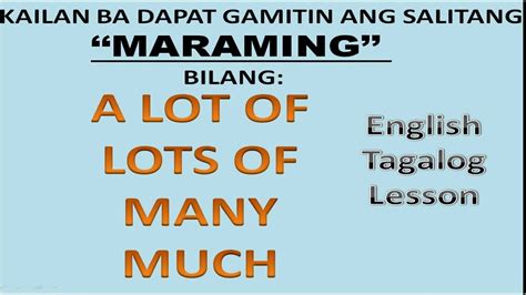 lot in Tagalog .